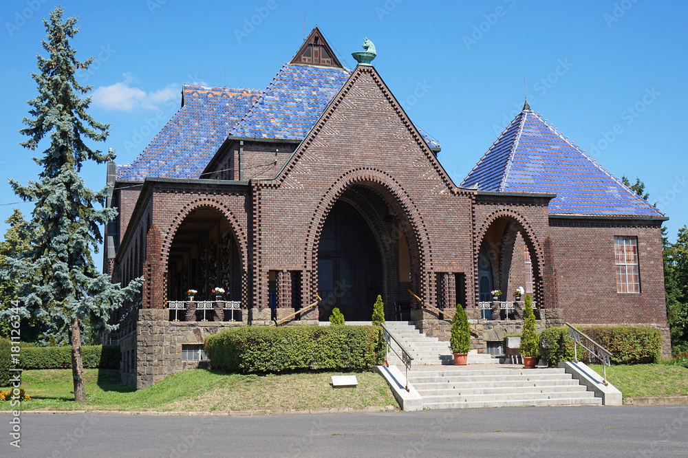 Fototapeta premium Building of the crematory and funeral home