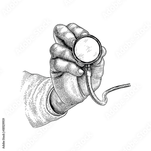 Medicine diagnosis disease,Hand holding stethoscope