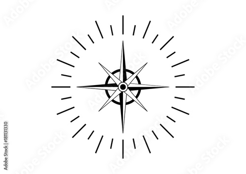 Classic Circle Compass Navigation Travel Logo Symbol
