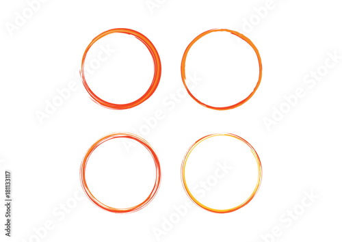 Circle Zen Fire Illustration Logo Design
