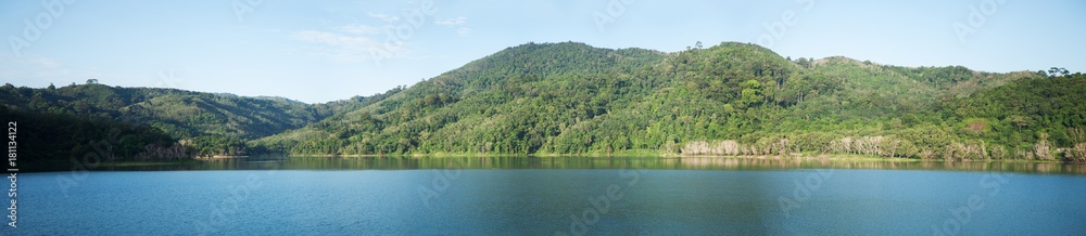 panorama lake scenery beautiful view with blue sky and clouds in phuket thailand. panorama lake scenery beautiful view with blue sky and clouds in phuket thailand.