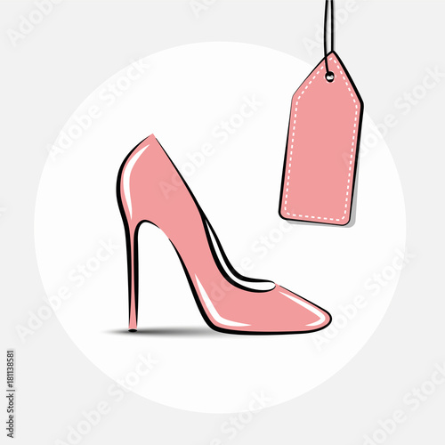 rosa damenschuh highheel
