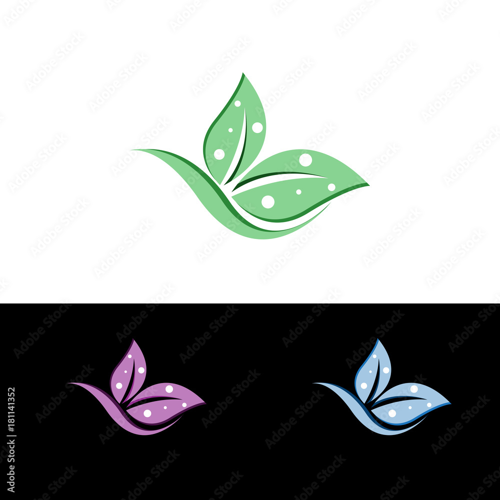 abstract butterfly logo
