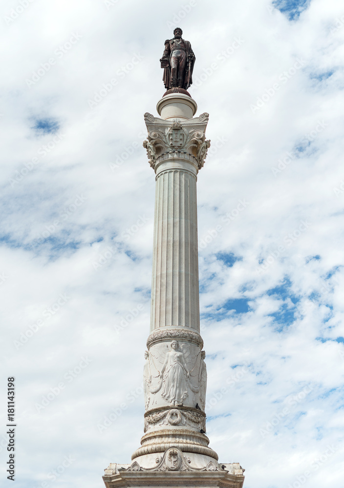 Column of Pedro IV in Lisbon, Portugal.