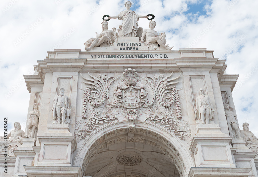 Triumphal Rua Augusta Arch in Lisbon.