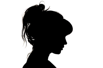 silhouette of beautiful profile of female head concept beauty and fashion