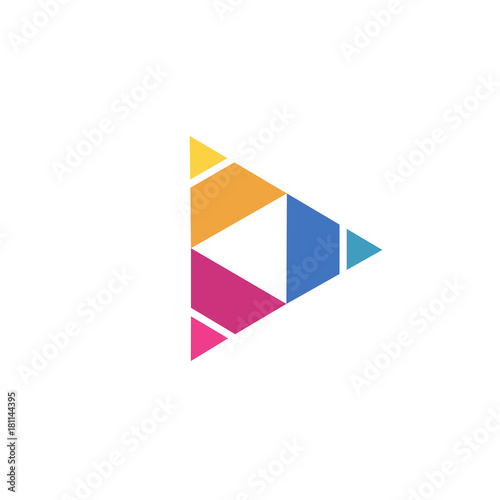 Free Download Abstract triangle logo, creative Media play logo, vector logo concept illustration,Media logo sign, Play logo , Player logo, Movie player logo, Multimedia logo icon, Audio music logo - GFXLoad