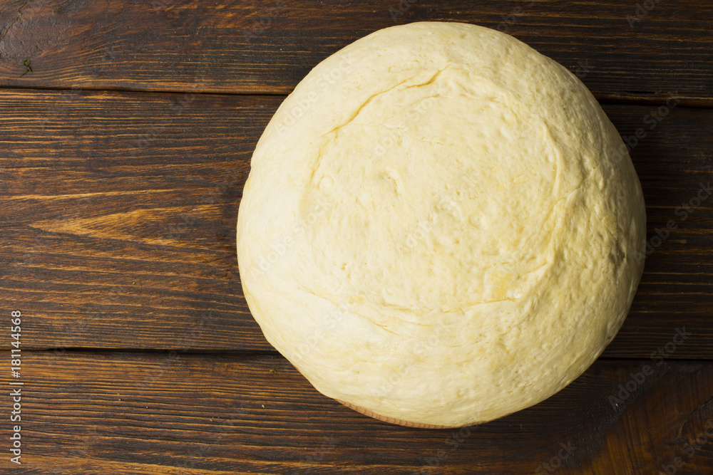 dough with close-up. man is preparing bread dough dough with close-up. man is preparing bread dough