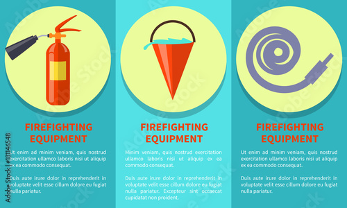 Emergency Equipment Set for Fire Protection Poster