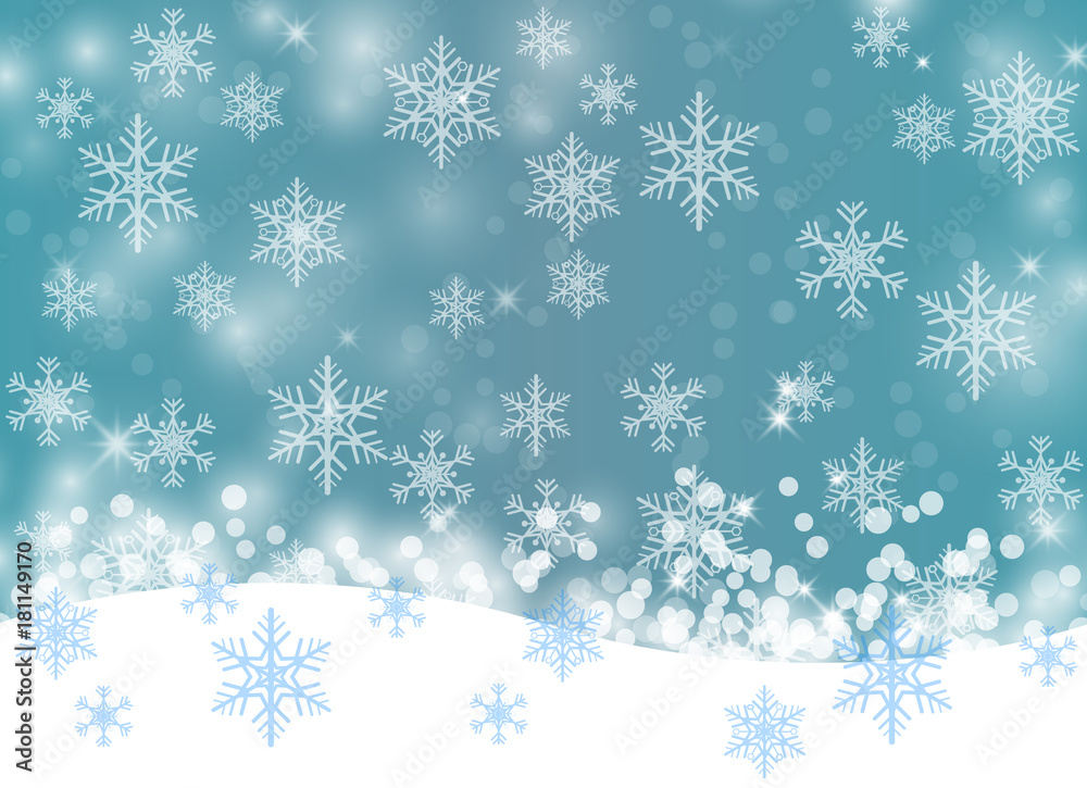 Winter background with snowflakes, abstract Christmas Background Winter background with snowflakes, abstract Christmas Background