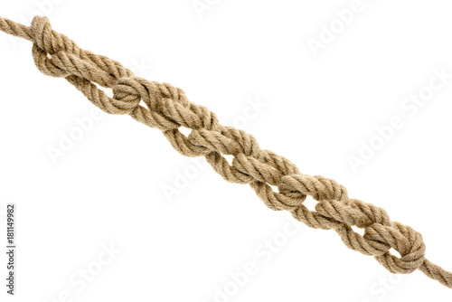 tied rope with knots
