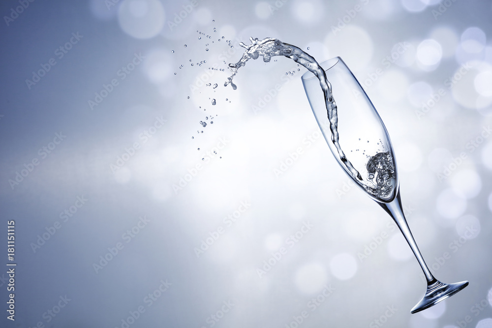 Silver sealed champagne on a background with space for advertising text Silver sealed champagne on a background with space for advertising text