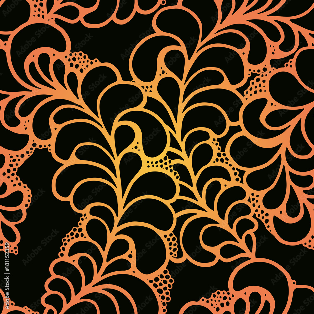 PrintFabric seamless pattern. Floral vivid abstract wave ornament, hand drawn vector background made of simple doodles. Tangle pattern, boho style texture for clothes prints, pillow, bandanna. PrintFabric seamless pattern. Floral vivid abstract wave ornament, hand drawn vector background made of simple doodles. Tangle pattern, boho style texture for clothes prints, pillow, bandanna.