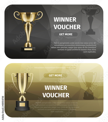 Gold Trophy for Victory Business Illustration