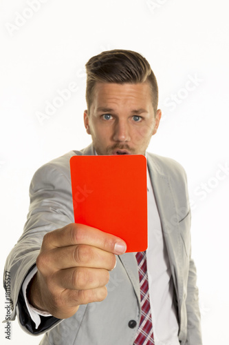 manager with red card photo