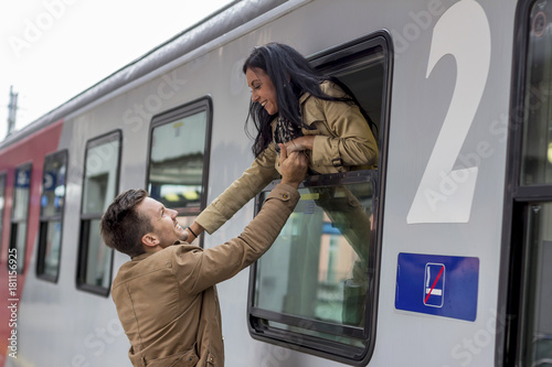 фотографія arrival by train