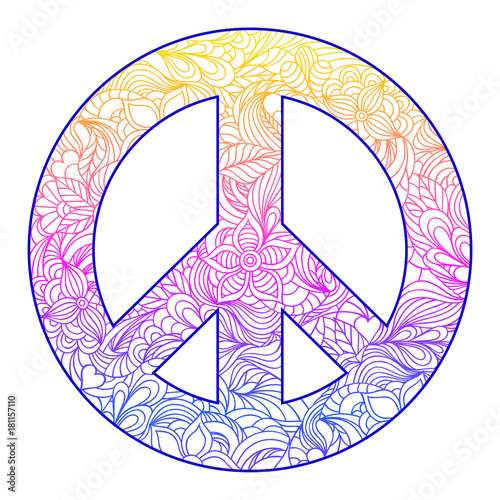 floral peace symbol