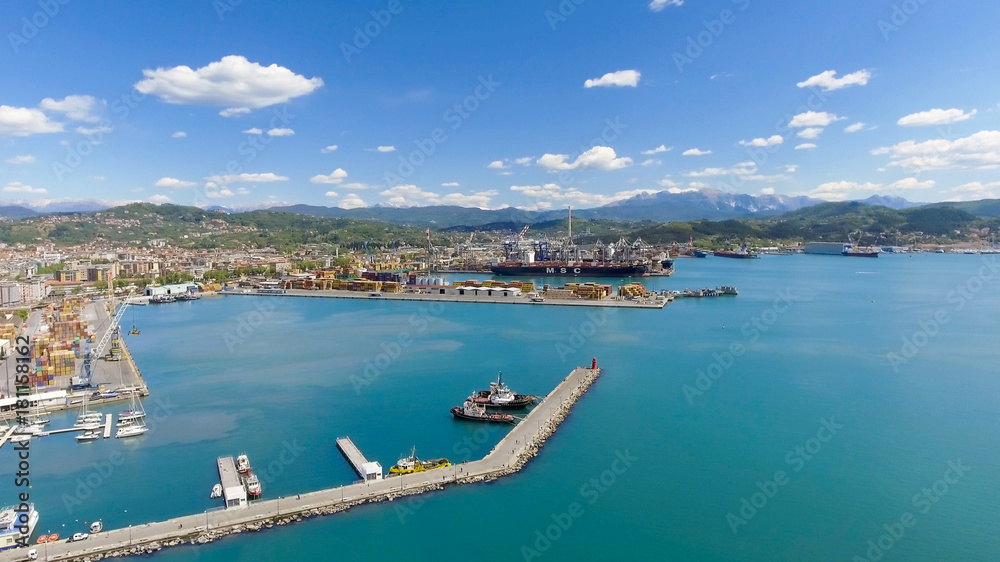 Aerial view of La Spezia, Italy Aerial view of La Spezia, Italy