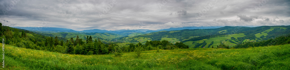 View of mountains in Transylvania, Romania