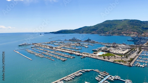 Aerial view of La Spezia, Italy