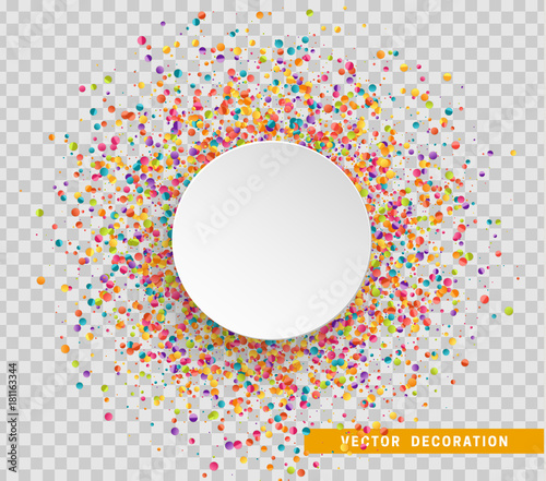 Slika na platnu Colorful celebration background with confetti