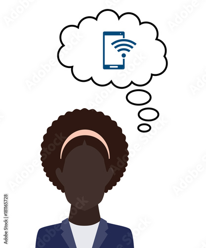 Person denkt an Smartphone und WLAN