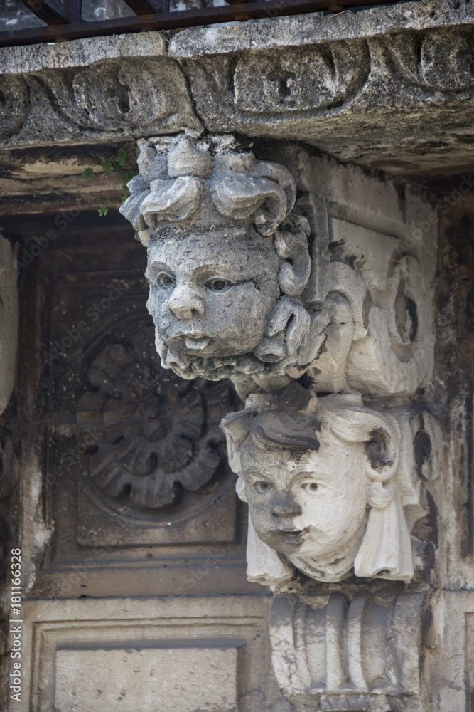Baroque Masks in Catania Sicily