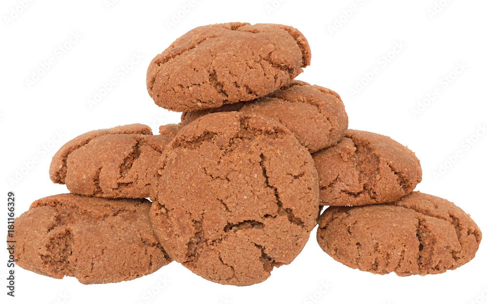 Appetizing chocolate chip cookies isolated Appetizing chocolate chip cookies isolated