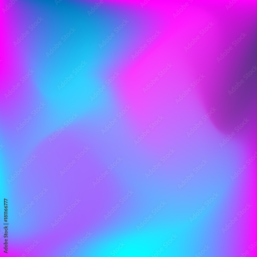 Neon holographic colorful vector background. Abstract soft pastel colors backdrop. In violet, dark blue and blue colors.