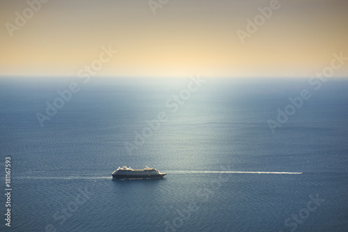 Cruise ship on the Mediterranean sea