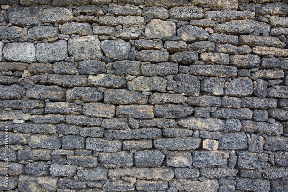 Fototapeta premium lava-stone wall on the Etna volcano