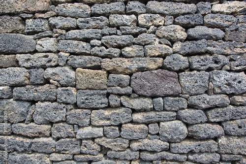 lava-stone wall on the Etna volcano
