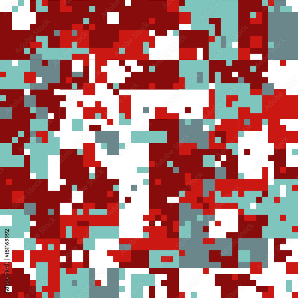 Fototapeta premium Christmas Pixel Pattern