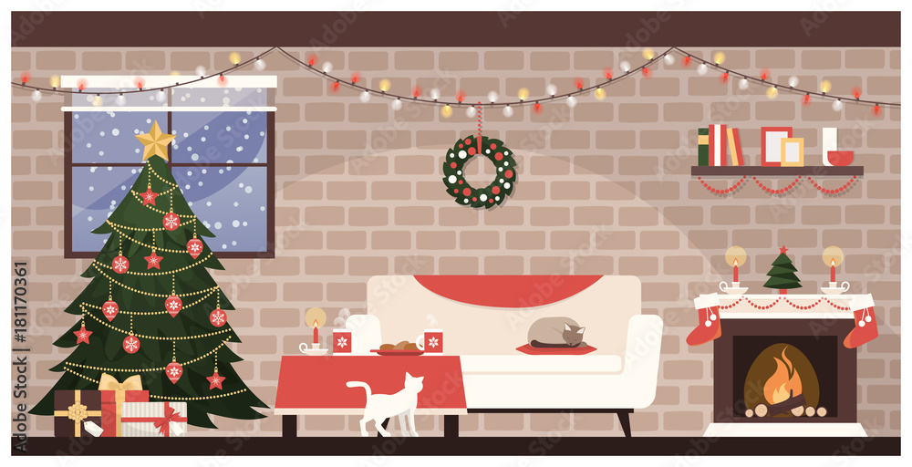 Christmas home interior Christmas home interior