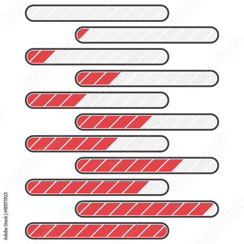 Set of simple update progress icon. Vector illustration