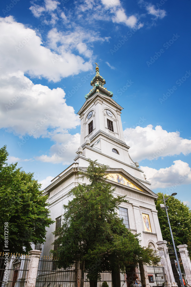 Belgrade, Serbia - 19 July, 2016: St. Michael's Cathedral, Orthodox church in the center of the city, an impressive cultural monument