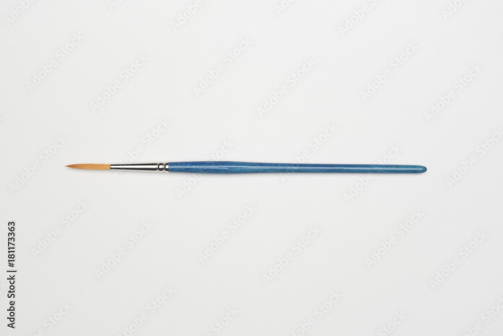 Turquoise brush on white background Turquoise brush on white background