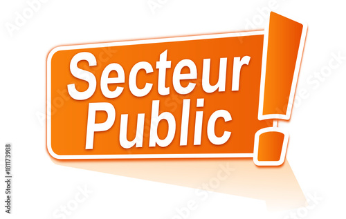 secteur public sur étiquette orange