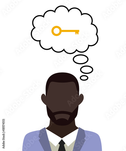 Mann überlegt - Schlüssel