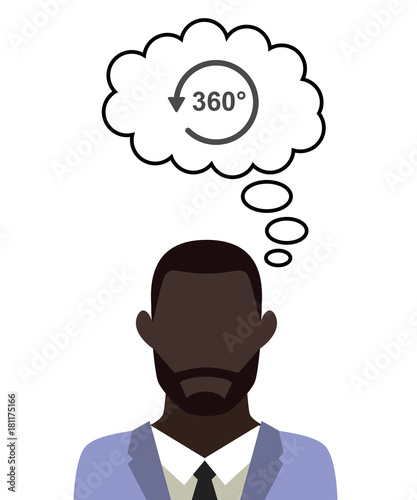 Mann überlegt - 360 Grad - VR