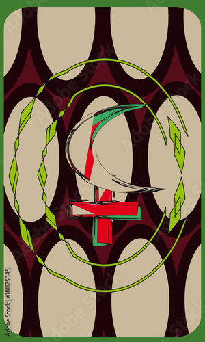 Tarot cards - back design.  Lilith