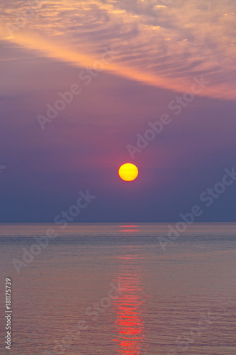 Ocean sunrise  Cape Cod  Massachusetts  USA.