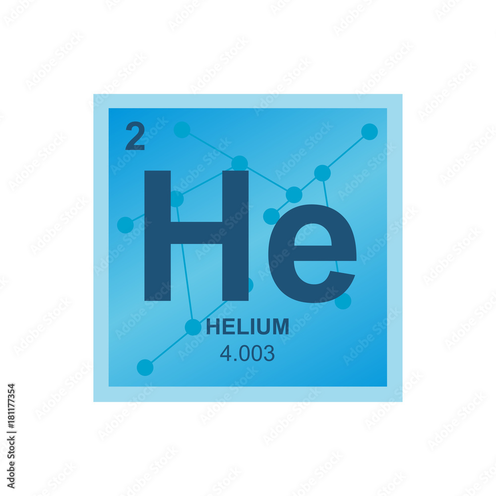 Vector symbol of Helium from the Periodic Table of the elements on the ...