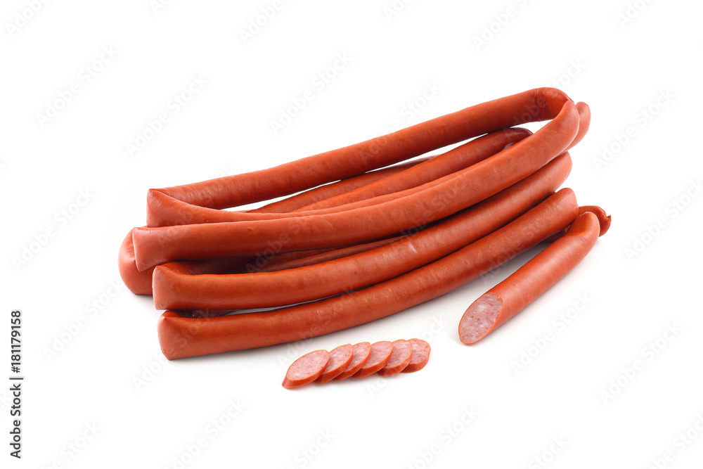 Sausage on a white background