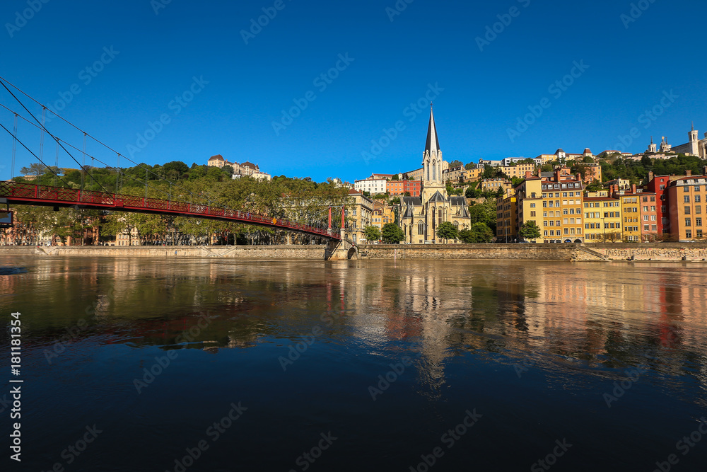 The Church of Saint Georges at the shore of the river, Lyon, France.