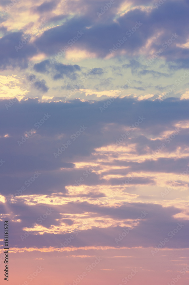 The vertical view Beautiful sky with couds at the sunset. Copy space. Instagram vertical view The vertical view Beautiful sky with couds at the sunset. Copy space. Instagram vertical view