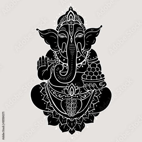 Ganapati Meditation in lotus pose