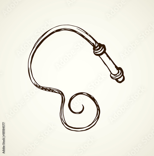 Whip. Vector drawing