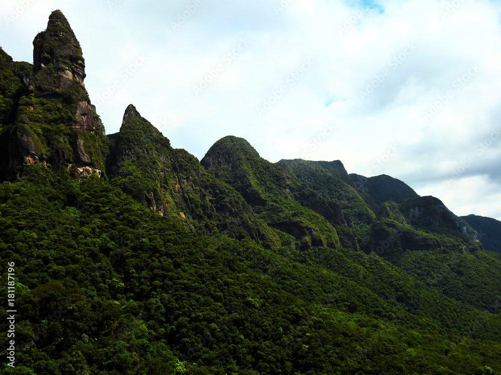 mountain range next to the white crow sierra (Serra do Corvo Branco) in Urubici / sc