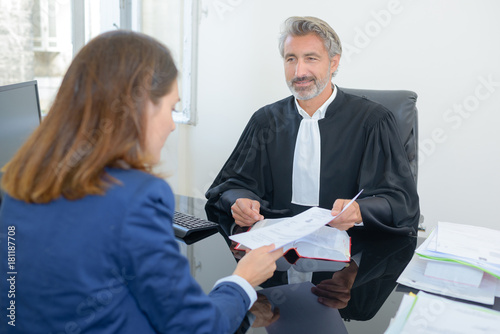 Solicitor with client
